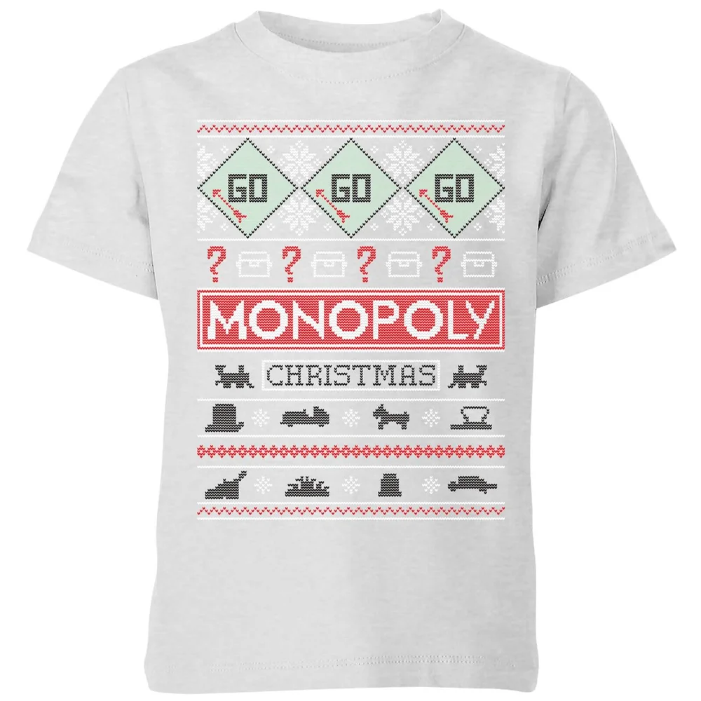 Monopoly Kids' Christmas T-Shirt - Grey - 3-4 Jahre Bild 1