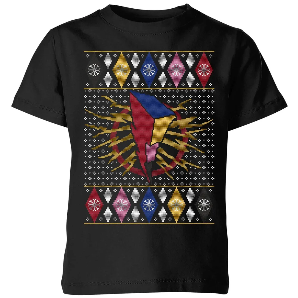 Power Rangers Kids' Christmas T-Shirt - Black - 3-4 Jahre Bild 1