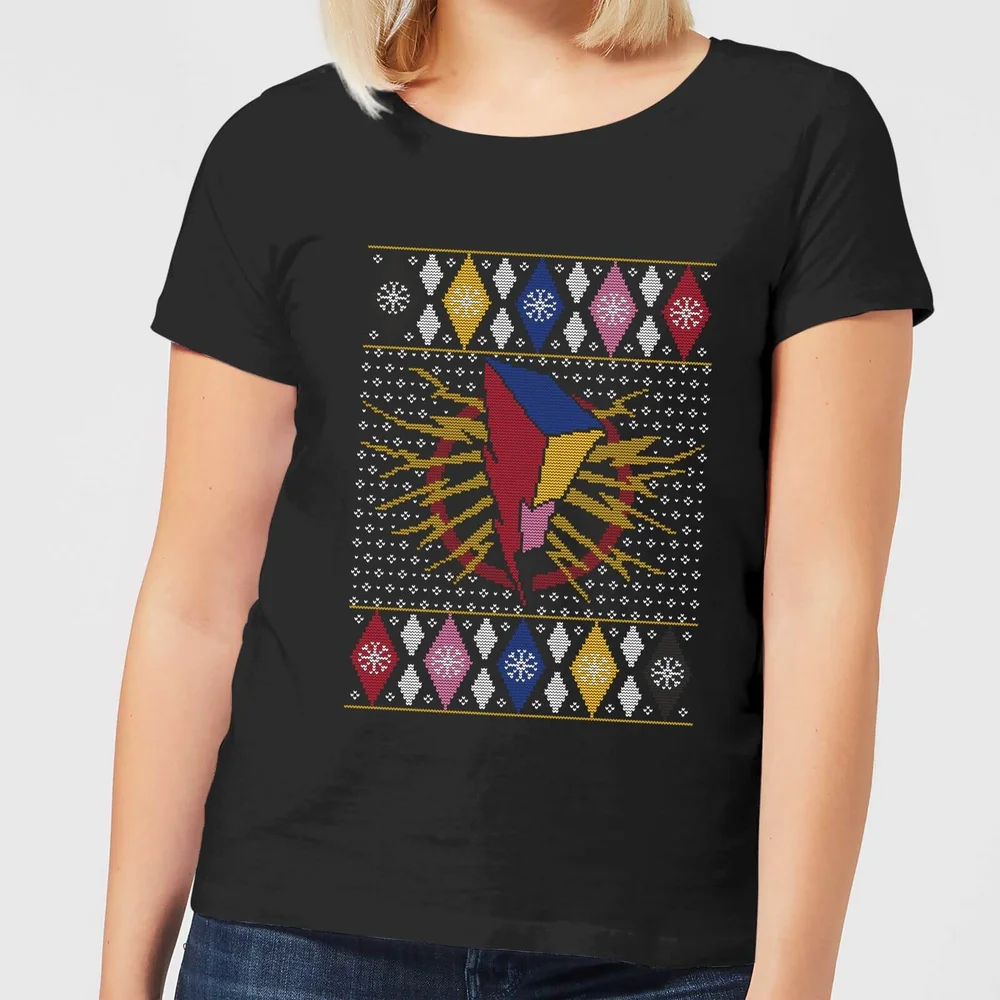 Power Rangers Women's Christmas T-Shirt - Black - XS Bild 1