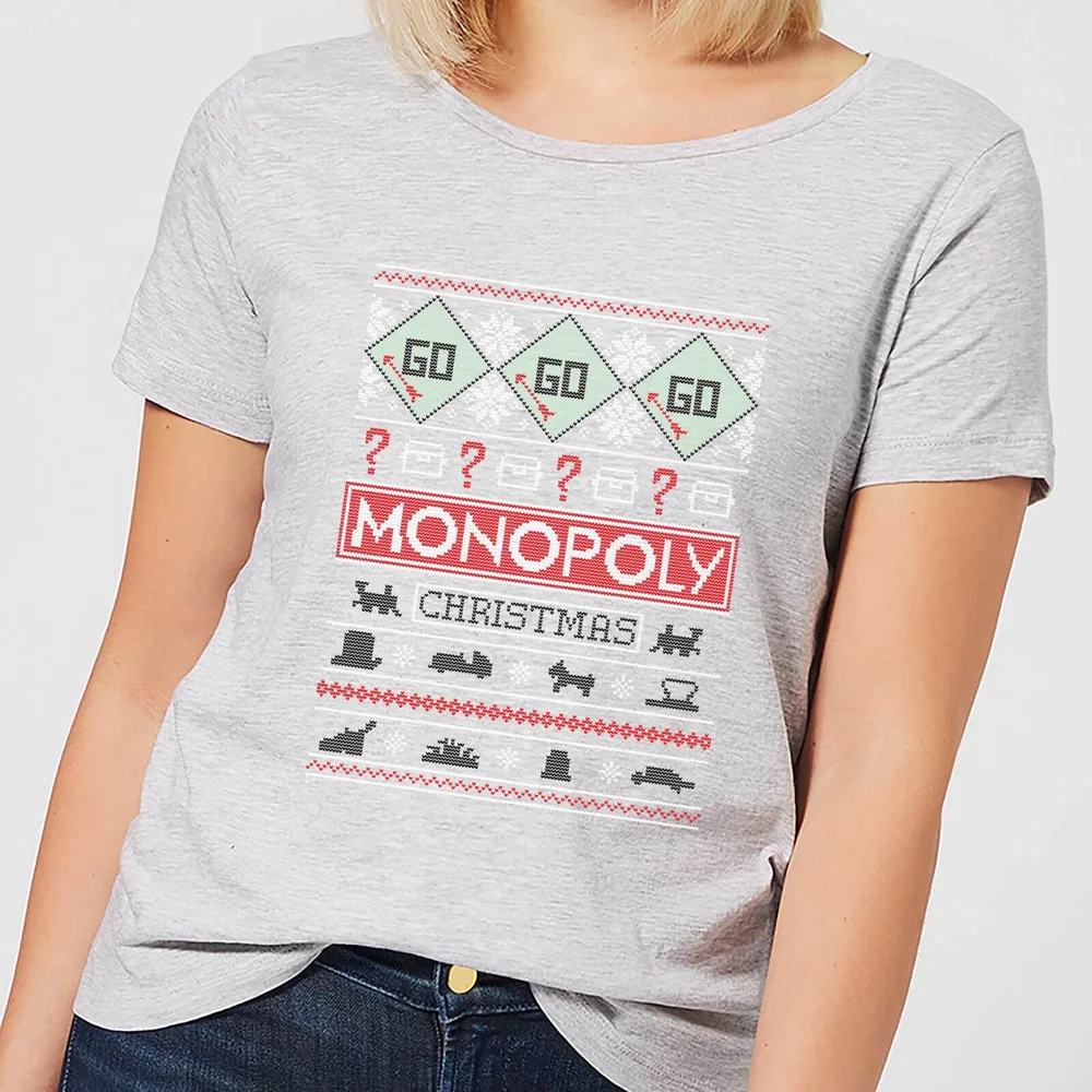 Monopoly Women's Christmas T-Shirt - Grey - XS Bild 1