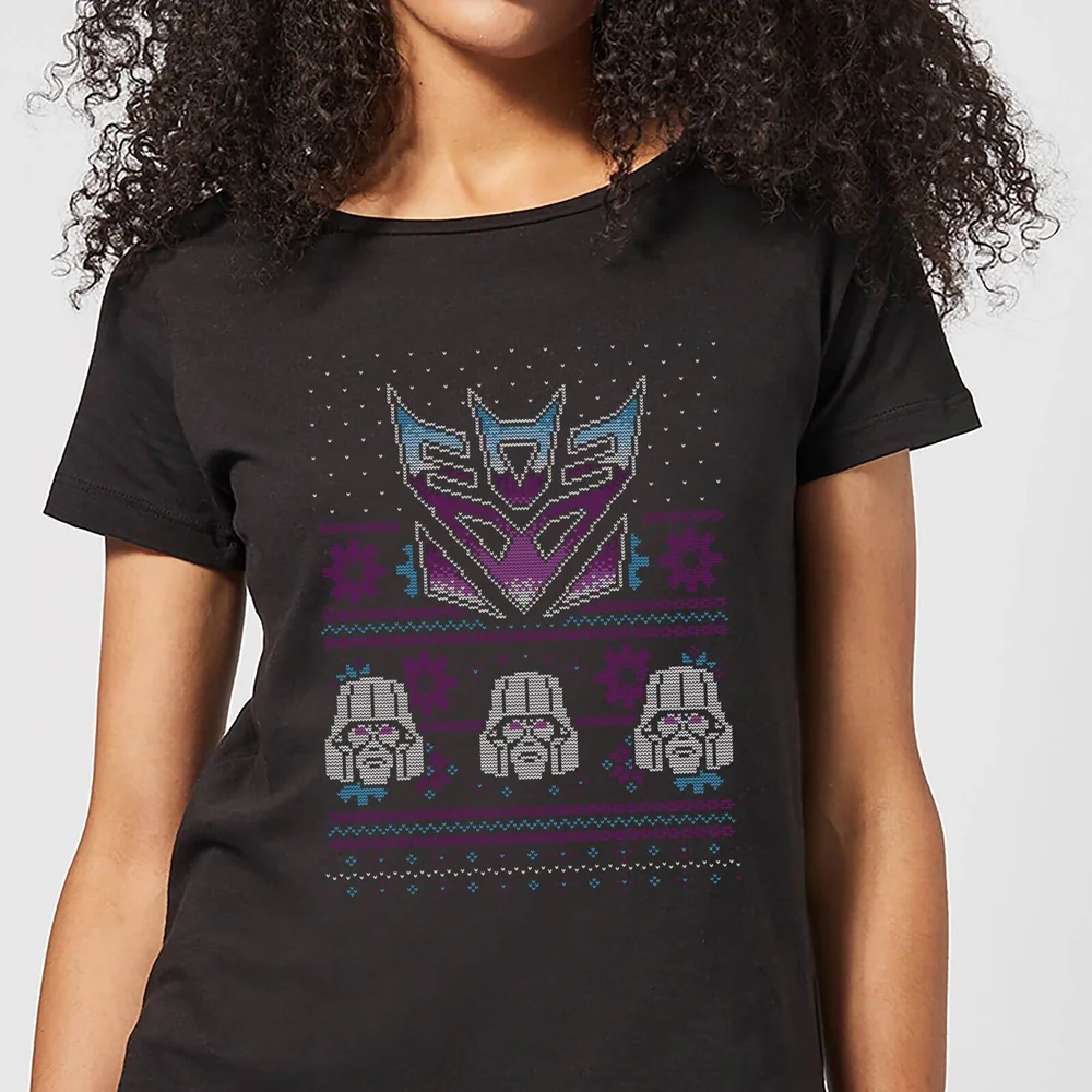 Decepticons Classic Ugly Knit Women's Christmas T-Shirt - Black - XS Bild 1