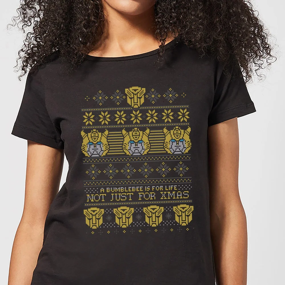 Bumblebee Classic Ugly Knit Women's Christmas T-Shirt - Black - XS Bild 1