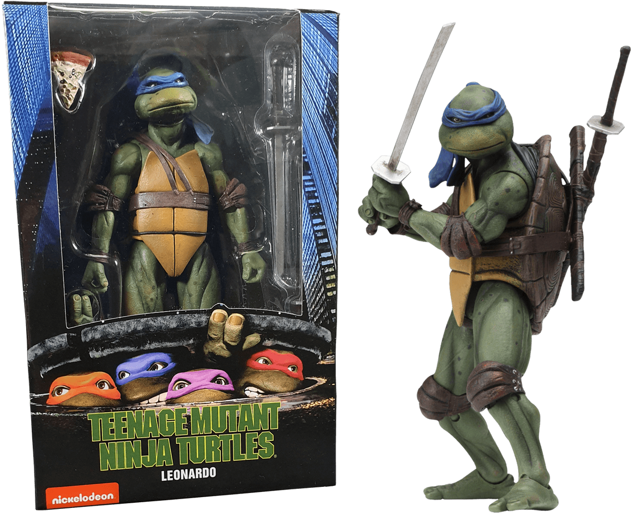 NECA Teenage Mutant Ninja Turtles 18 cm Figur 1990 Film Leonardo Bild 1