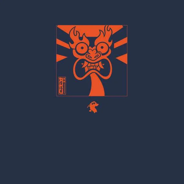 Samurai Jack Aku Kanji Men's T-Shirt - Navy