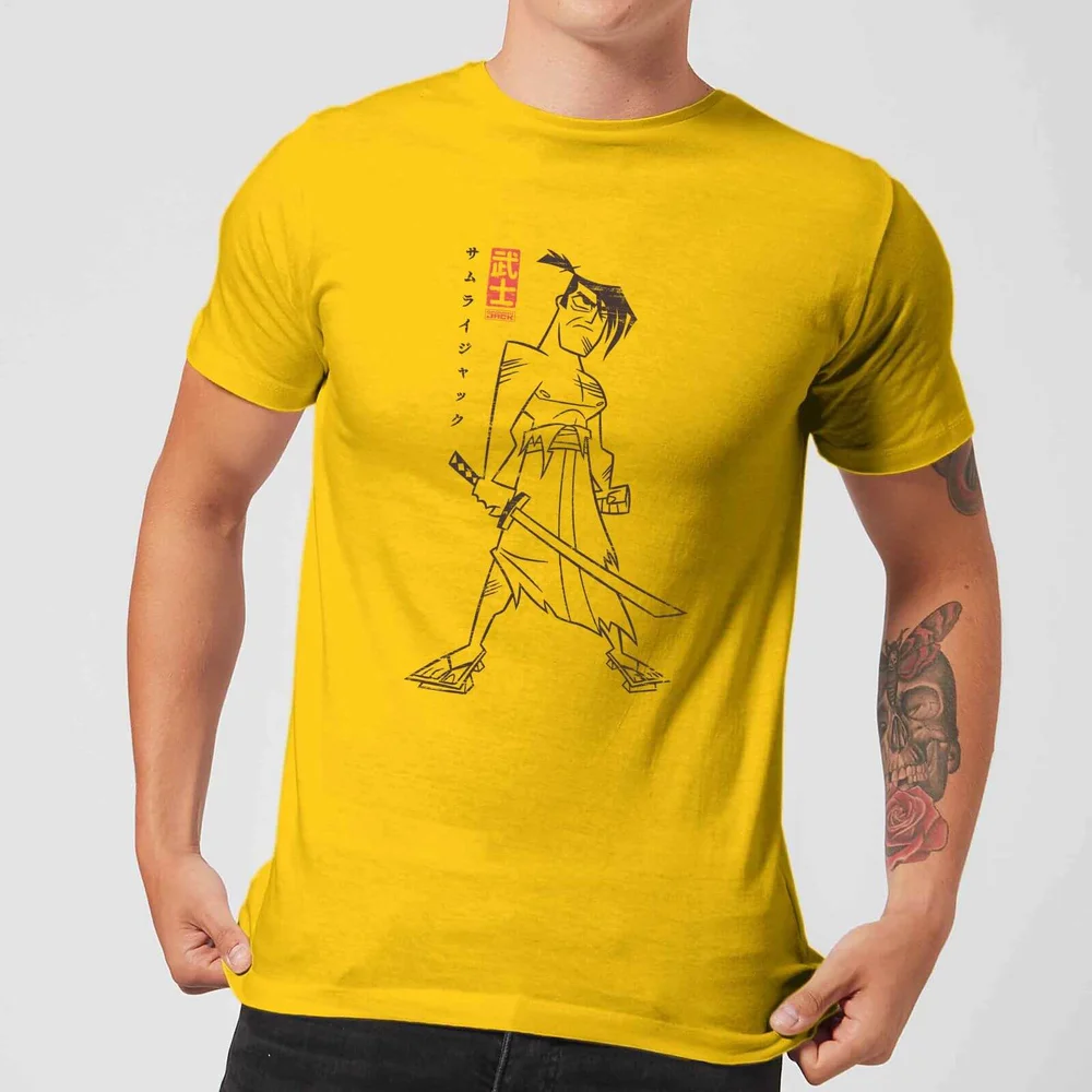 Samurai Jack Vintage Kanji Men's T-Shirt - Yellow - S Bild 1