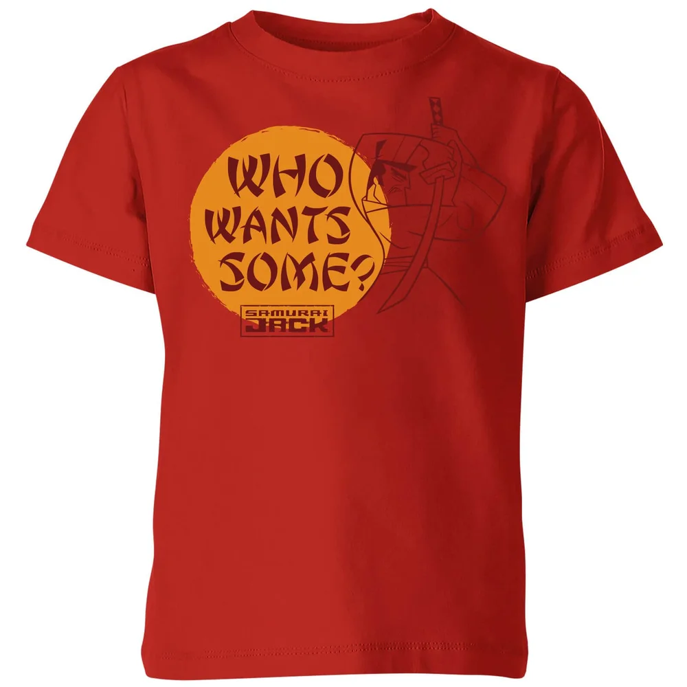 Samurai Jack Who Wants Some Kids' T-Shirt - Red - 3-4 Jahre Bild 1