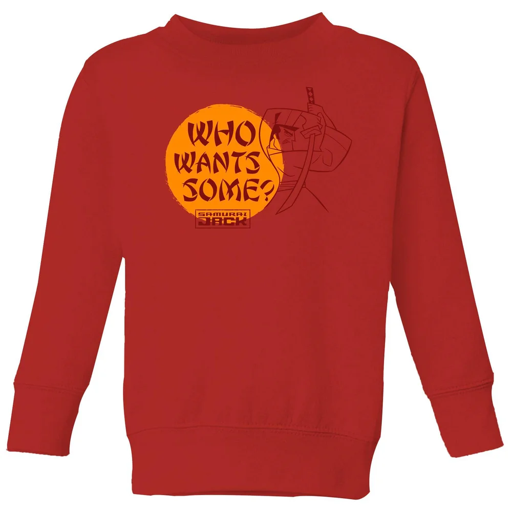Samurai Jack Who Wants Some Kids' Sweatshirt - Red - 3-4 Jahre Bild 1