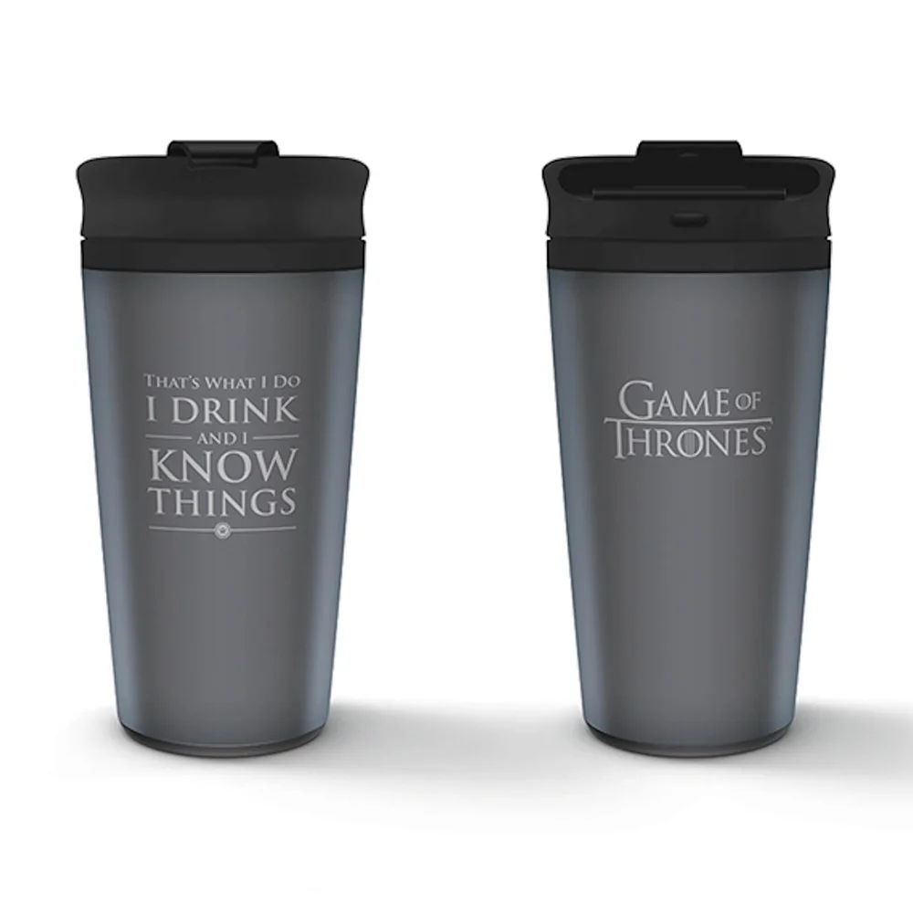Game of Thrones (I Drink And I Know Things) Metal Travel Mug Bild 1