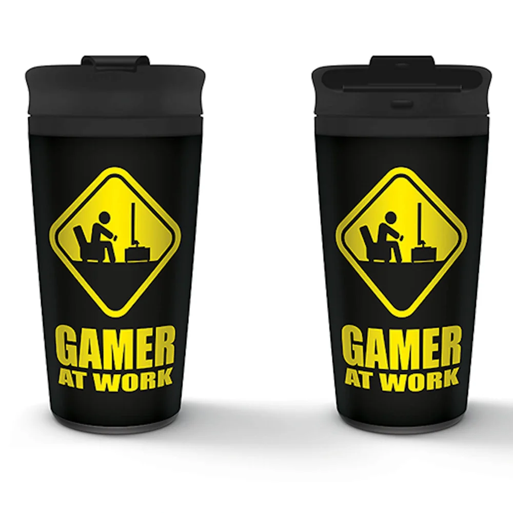 Gamer At Work Metal Travel Mug Bild 1
