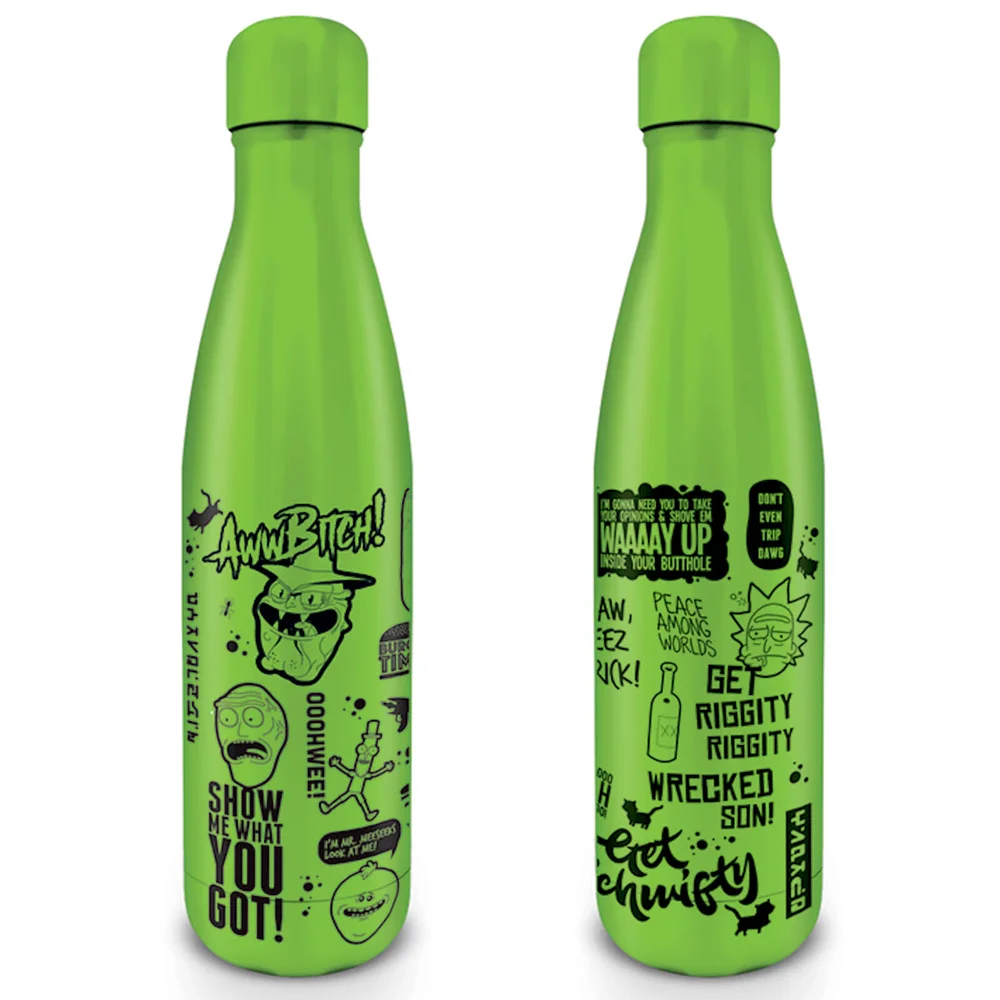 Rick and Morty (Quotes) Metal Drinks Bottle Bild 1
