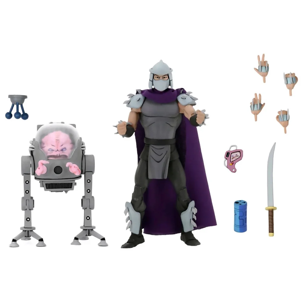 NECA Teenage Mutant Ninja Turtles Cartoon Series Shredder Vs. Krang in Bubble Walker Actionfiguren (2er-Pack) Bild 1