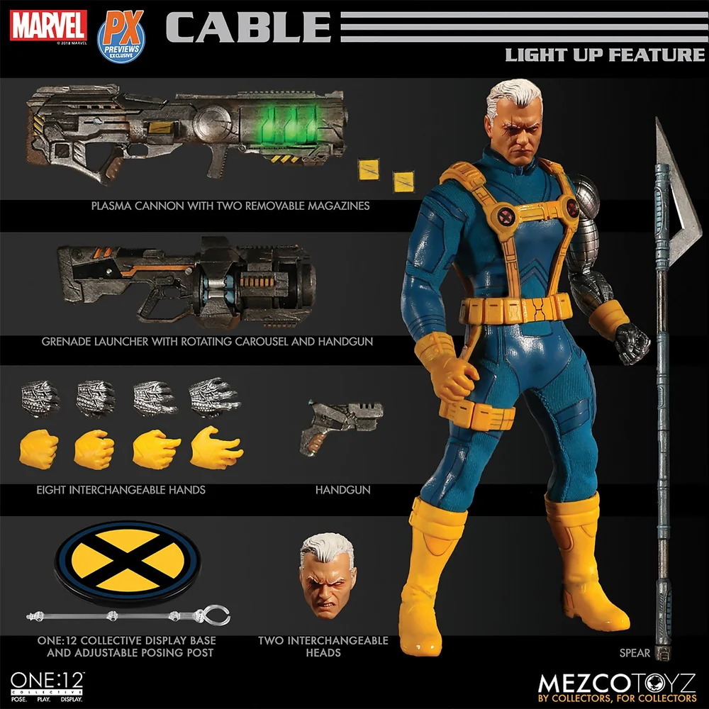 Mezco One:12 Collective Marvel Comics Figure - Cable (1990s Costume Version) Bild 1