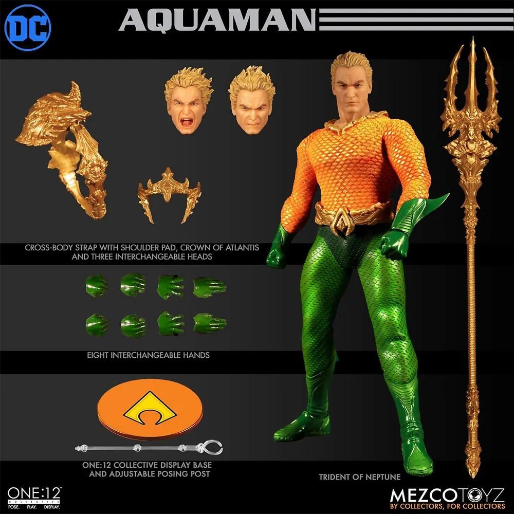 Mezco One:12 Collective DC Comics Aquaman Classic Comic Action Figure Bild 1