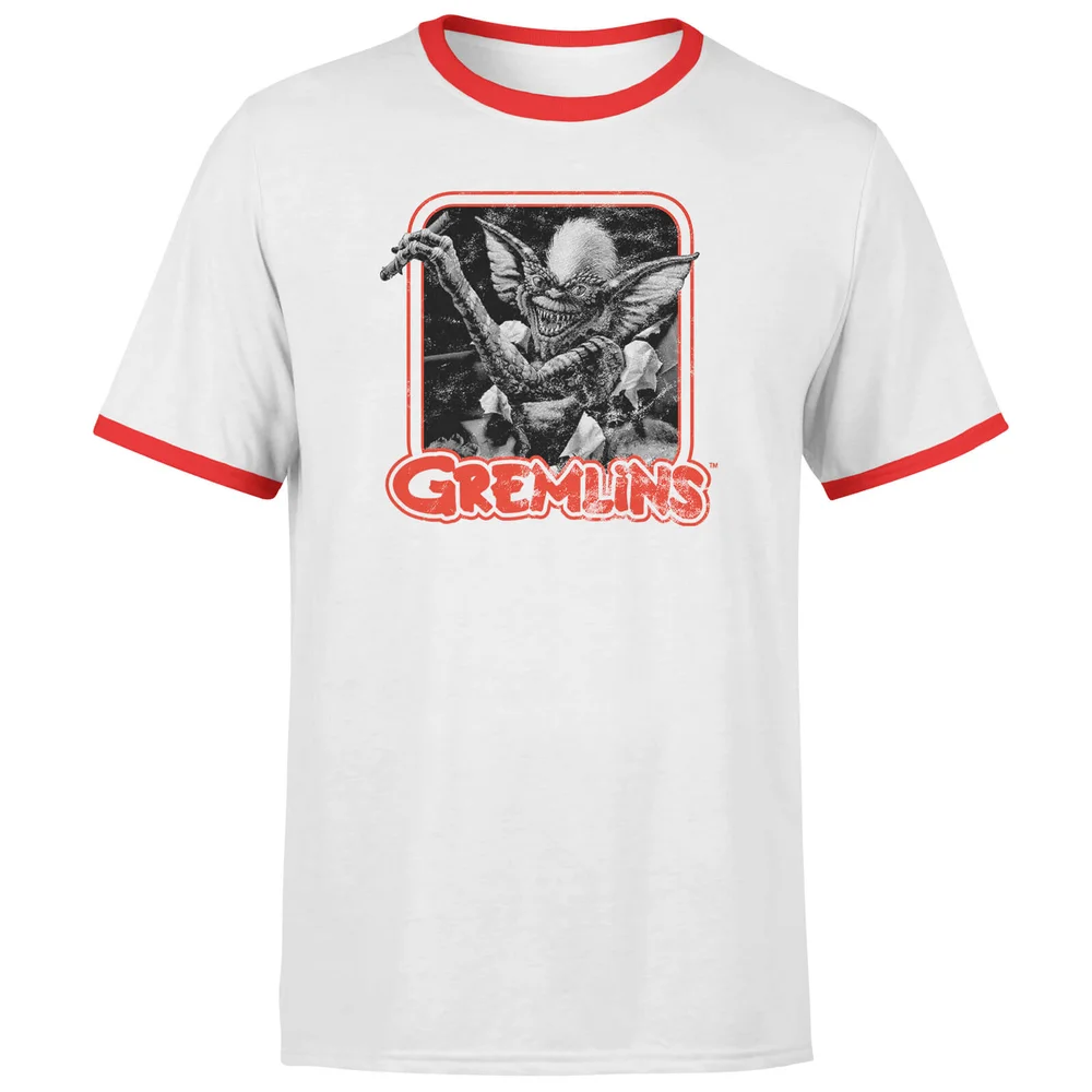 Gremlins Retro T-Shirt - White/Red Ringer - S Bild 1