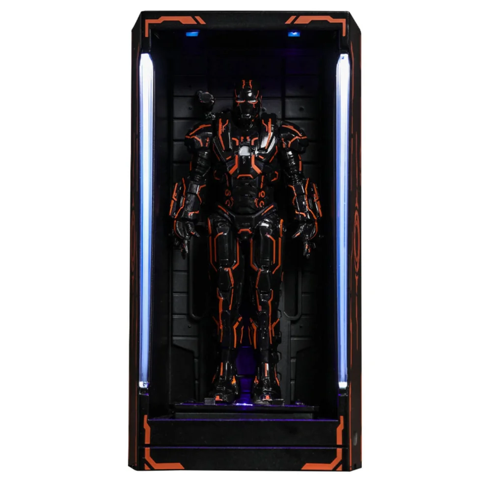 Hot Toys Iron Man 2 MMS Compact Series Diorama Neon Tech War Machine Halle der Rüstung 12cm Bild 1