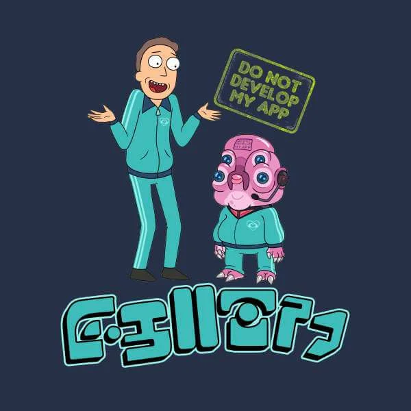 Rick and Morty Do Not Develop My App Men's T-Shirt - Navy