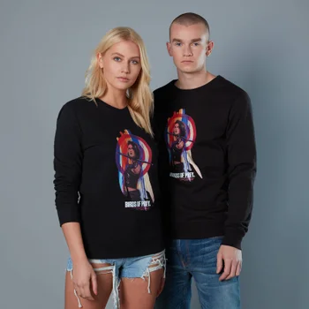 Huntress with Target Unisex Birds of Prey Sweatshirt - Schwarz