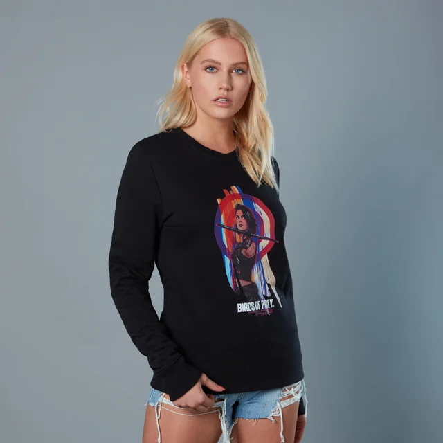 Huntress with Target Unisex Birds of Prey Sweatshirt - Schwarz