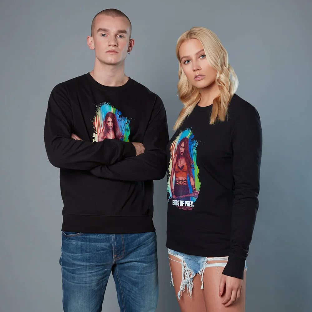 Black Canary Acylic Background Unisex Birds of Prey Sweatshirt - Schwarz - S Bild 1