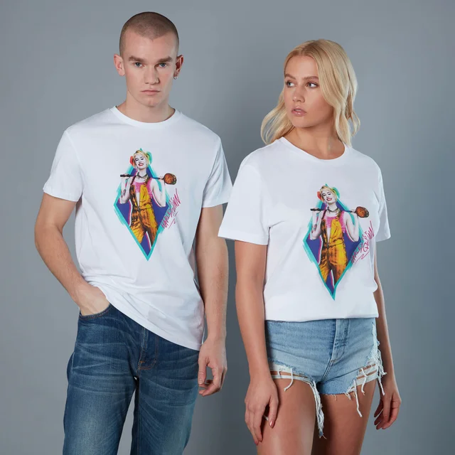 Harley Quinn und Wooden Mallet Unisex Birds of Prey T-Shirt - Weiß