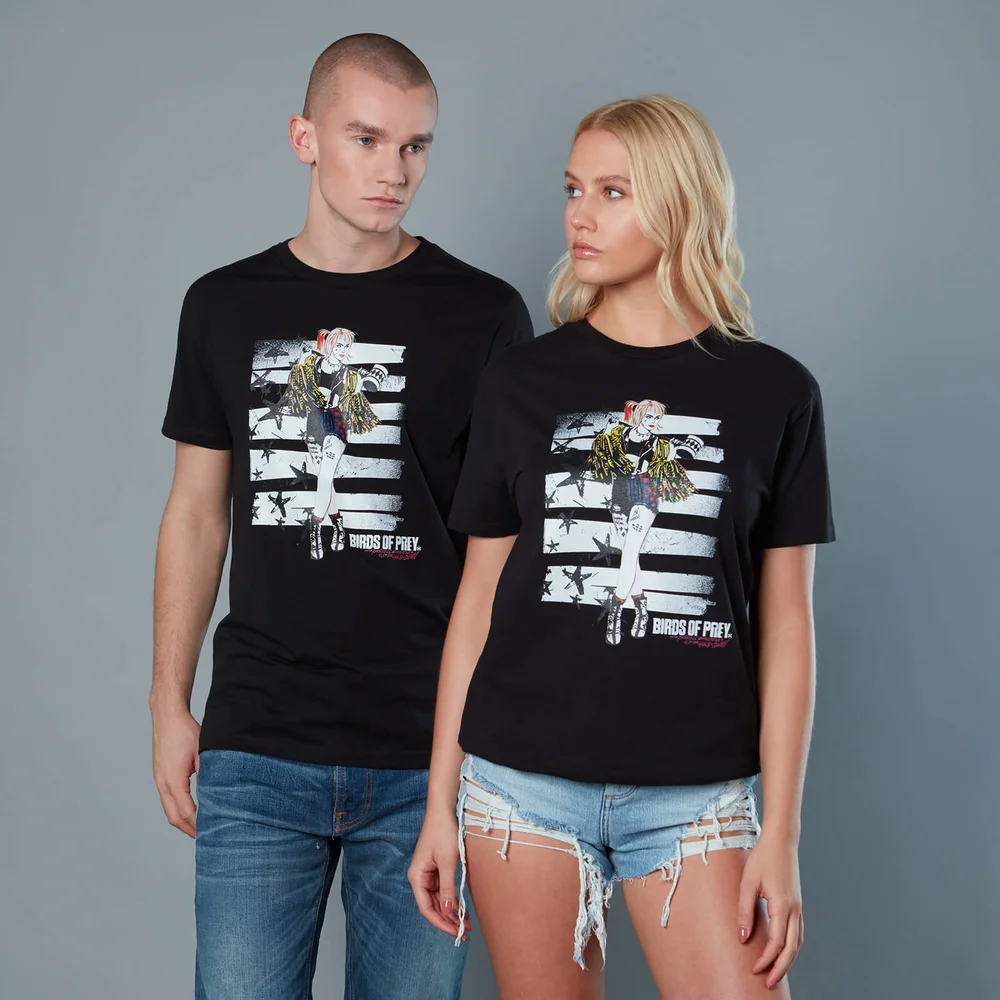 Harley Quinn Block Panel Unisex Birds of Prey T-Shirt - Schwarz - S Bild 1
