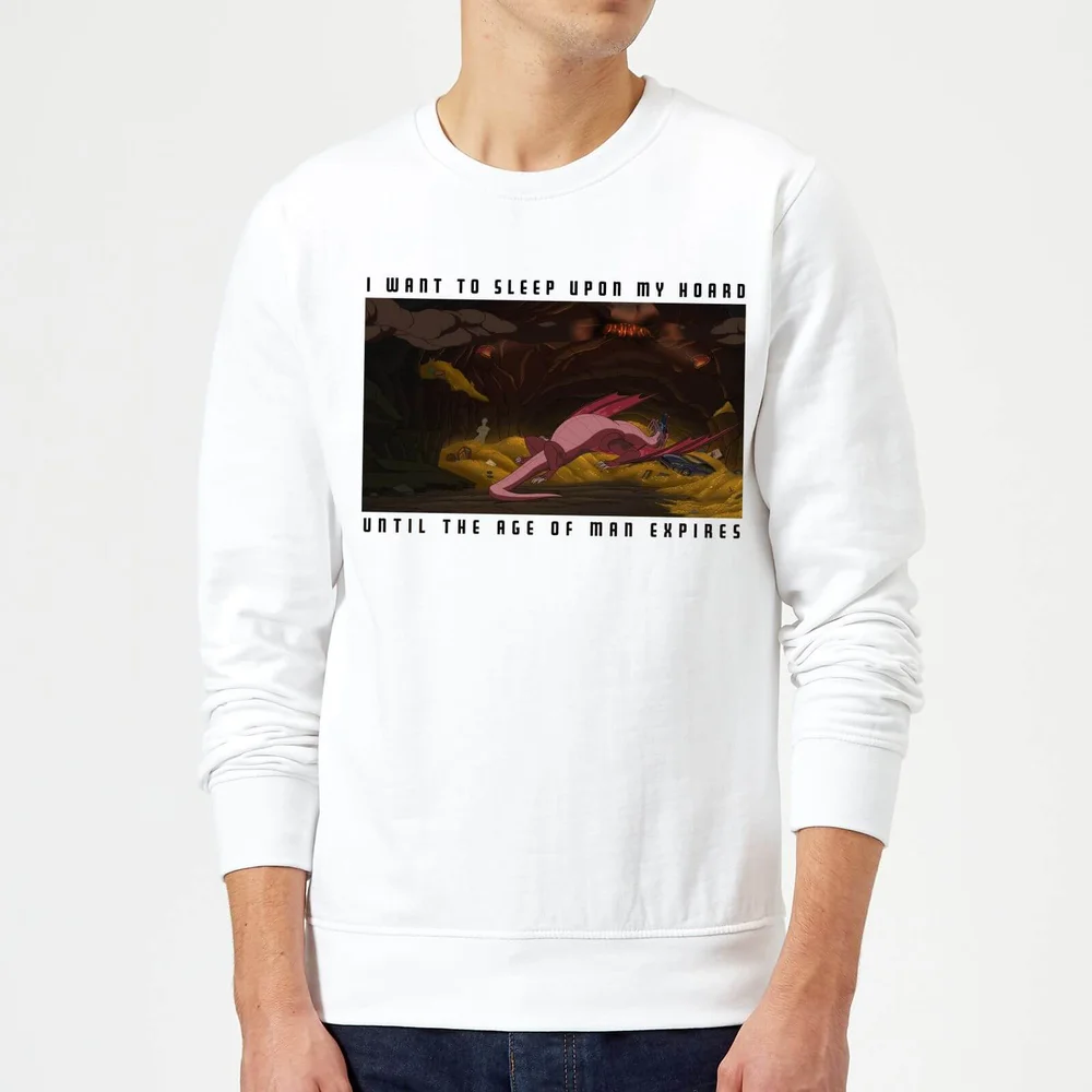 Rick and Morty I Want To Sleep Upon My Hoard Sweatshirt - White - S Bild 1