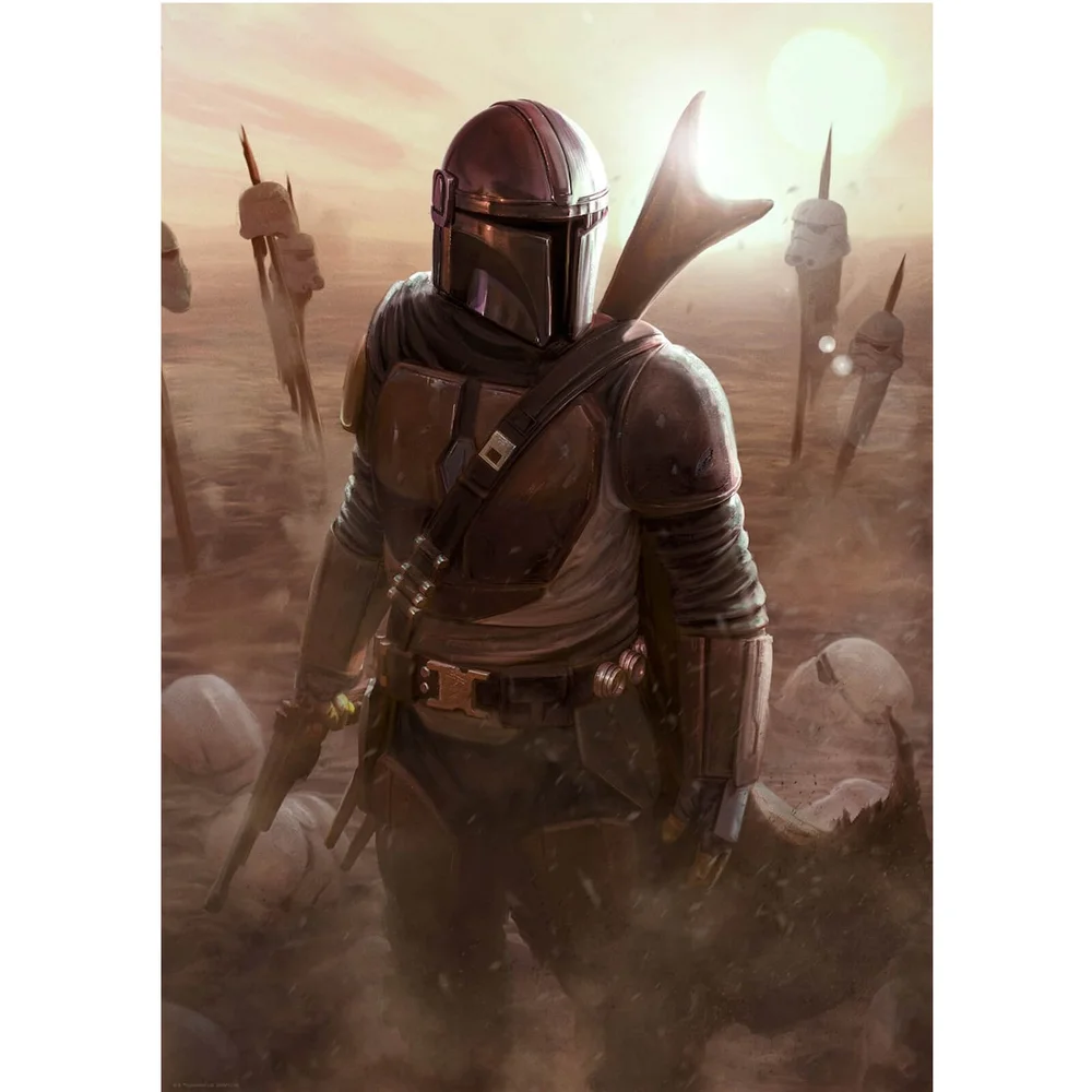 Lucasfilm Star Wars: The Mandalorian 'The Calm After' Lithograph Print Bild 1