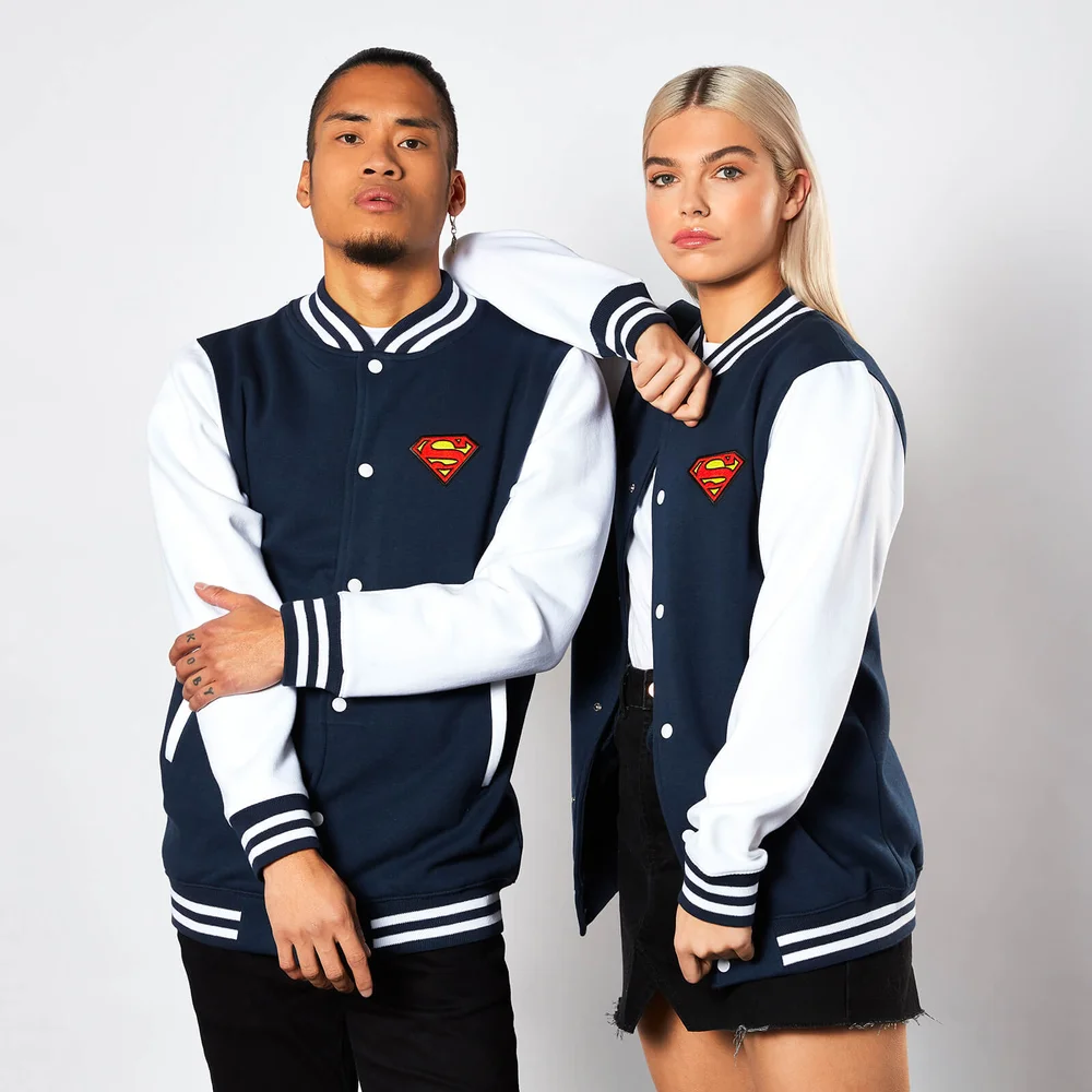 DC Comics Superman Varsity Jacket - Navy / White - S Bild 1