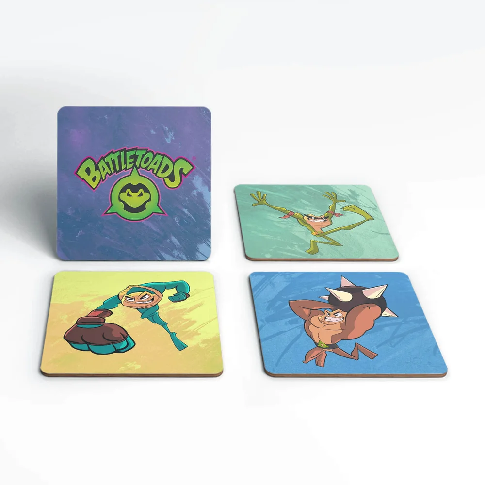Battletoads Rash Pimple Zitz Square Coaster Set Bild 1