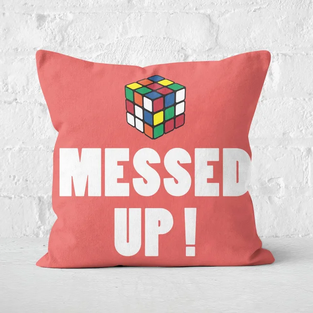 Solved It! Messed Up! Square Cushion