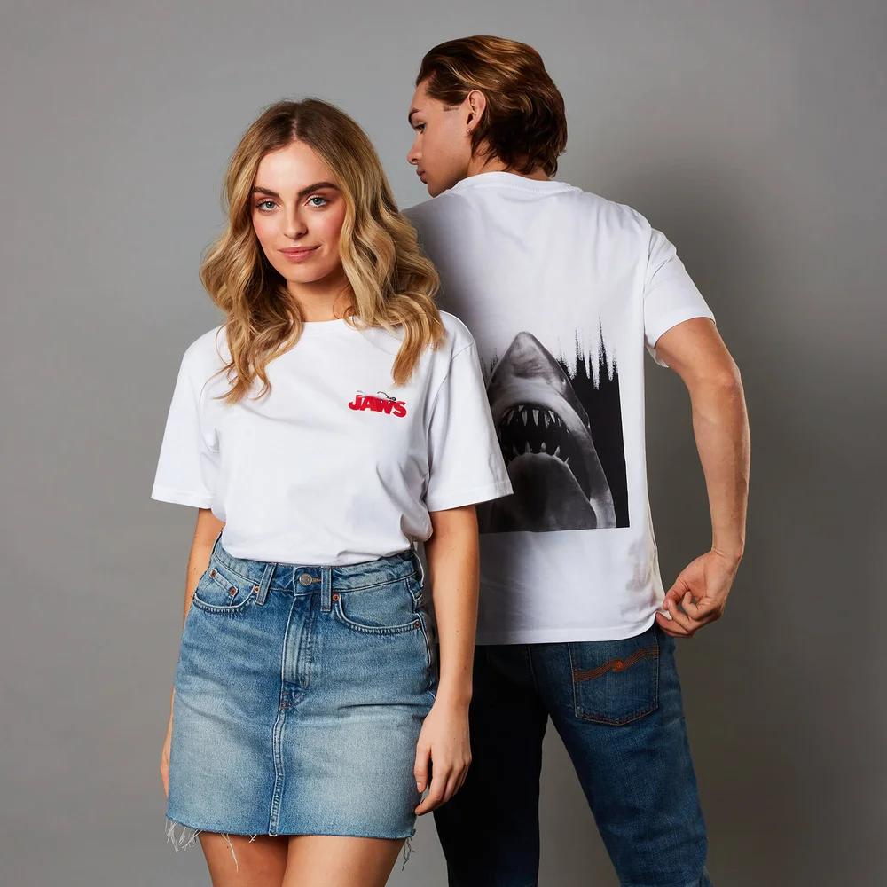 Jaws Unisex T-Shirt - Weiß - S Bild 1