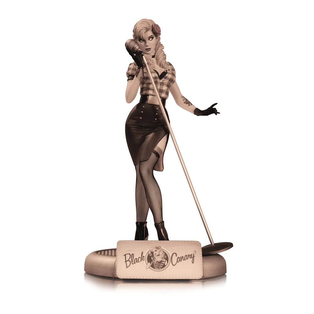 DC Collectibles DC Comics DC Bombshells Black Canary Sepia Variant Statue Bild 1