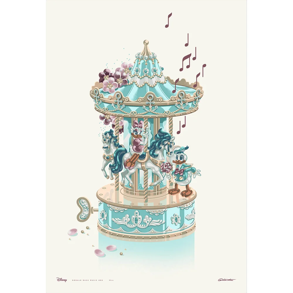 Disney's Donald Duck Music Box by George Caltsoudas Limited Edition Giclee Print Bild 1