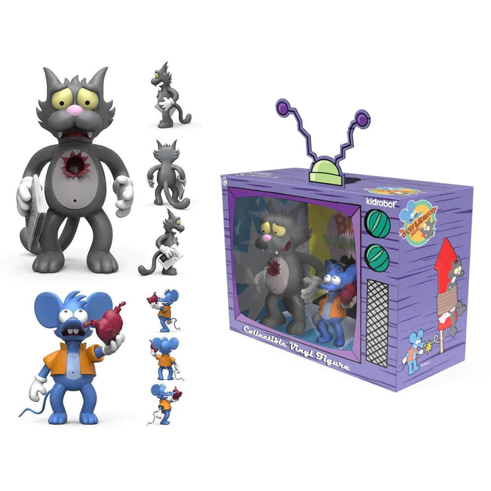 Kidrobot Die Simpsons Itchy and Scratchy Vinylfiguren Bild 1