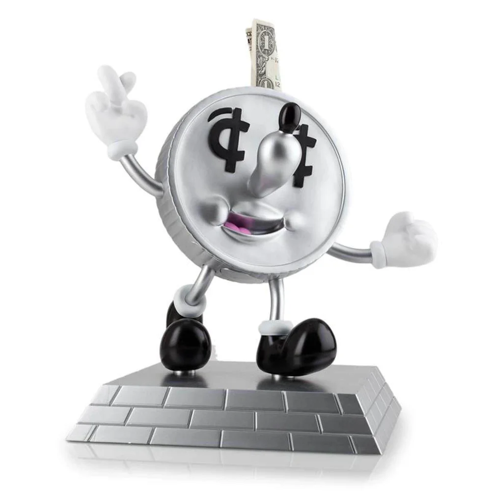 Kidrobot Lucky Money Coin by Jeremyville 20,3 cm Vinylfigur Bild 1