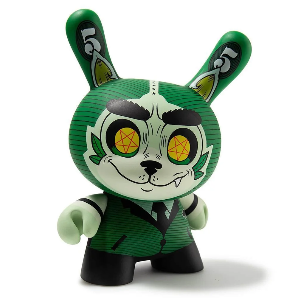 Kidrobot Cash Wolf Green by Josh Divine 13 cm Dunny Vinylfigur Bild 1