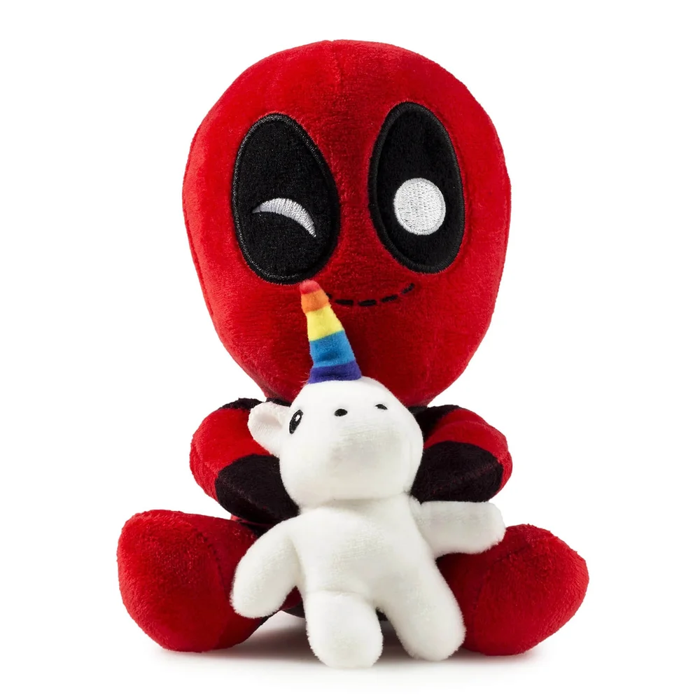Kidrobot Marvel Comics Phunny Plush - Deadpool with Unicorn Bild 1
