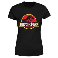 Classic Jurassic Park Logo Women's T-Shirt - Black - undefined undefined