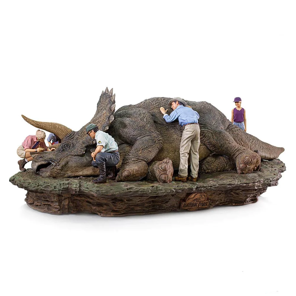 Iron Studios Jurassic Park Deluxe Art Diorama im Maßstab 1:10 Triceratops 74 cm Bild 1