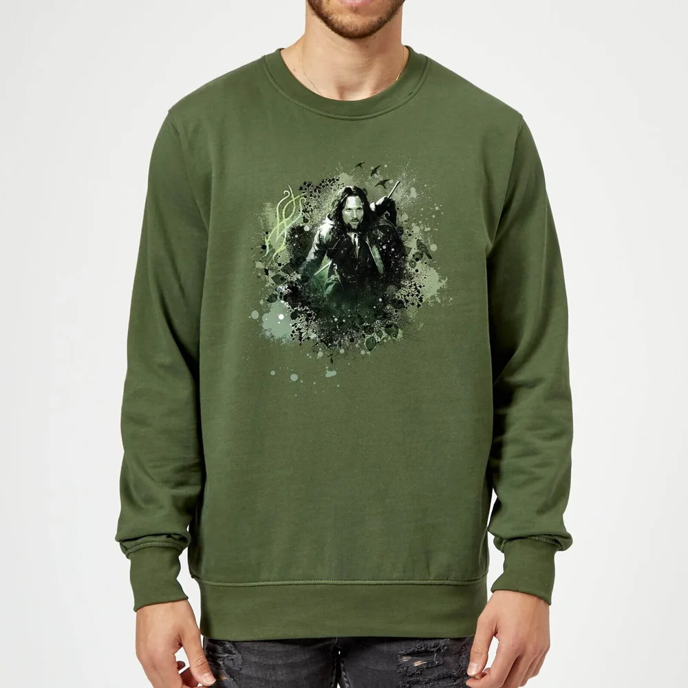 The Lord Of The Rings Aragorn Colour Splash Sweatshirt - Forest Green - S Bild 1