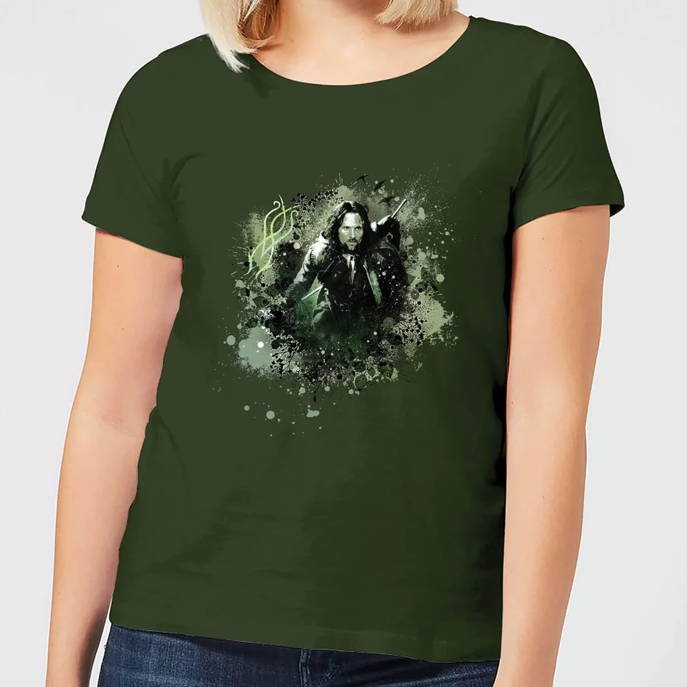 The Lord Of The Rings Aragorn Colour Splash Women's T-Shirt - Forest Green - XS Bild 1