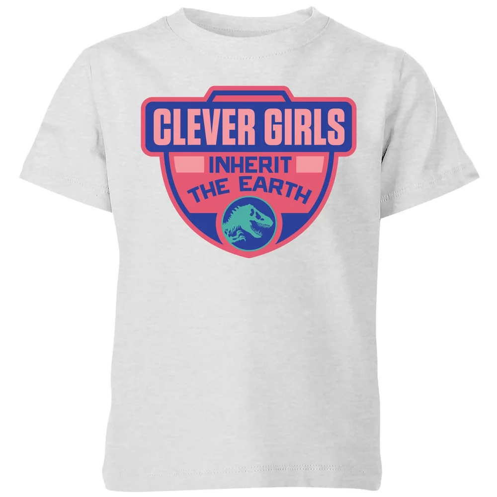 Jurassic Park Clever Girls Inherit The Earth Kids' T-Shirt - Grey - 3-4 Jahre Bild 1