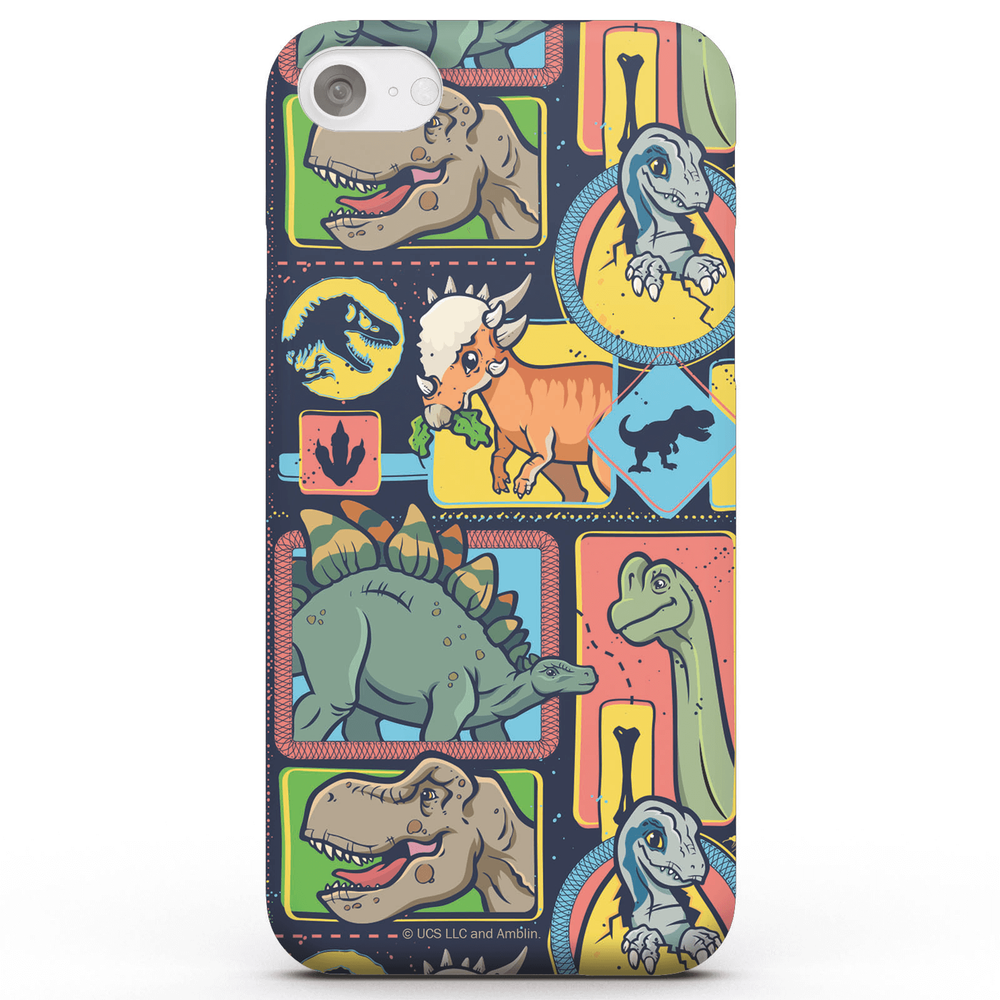 Jurassic Park Cute Dino Pattern Smartphone Hülle für iPhone und Android - iPhone 5/5s - Snap Hülle Matt Bild 1
