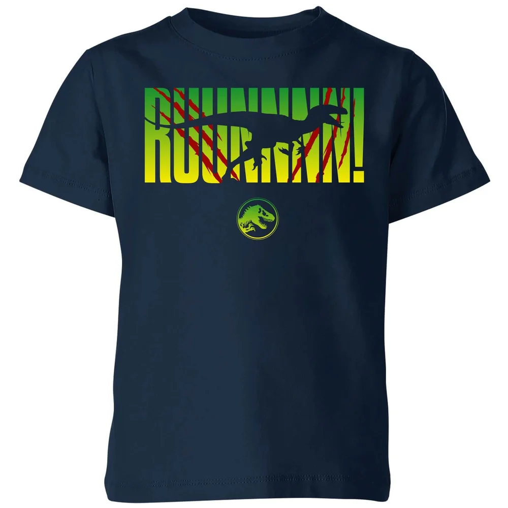 Jurassic Park Run! Kids' T-Shirt - Navy - 7-8 Jahre Bild 1