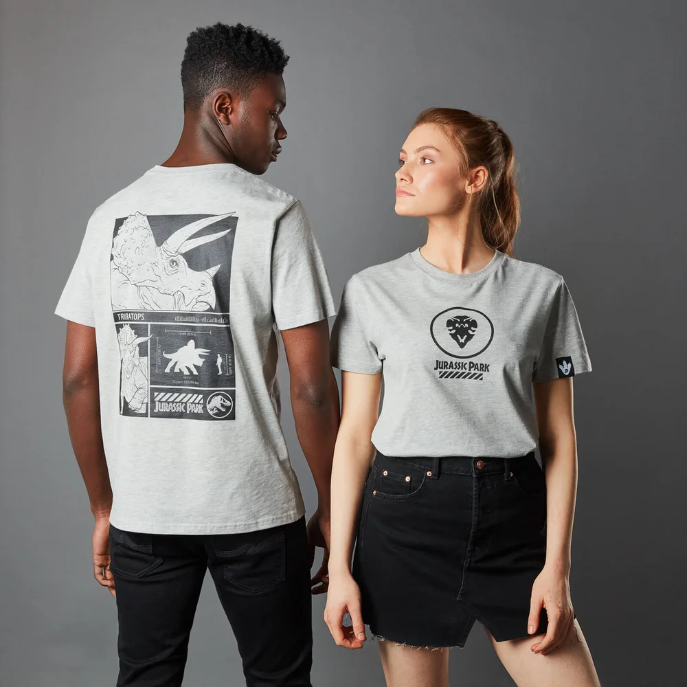 Jurassic Park Primal Triceratops Unisex T-Shirt - Grau - S Bild 1