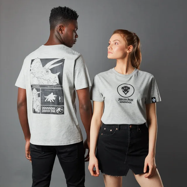 Jurassic Park Primal Triceratops Unisex T-Shirt - Grau