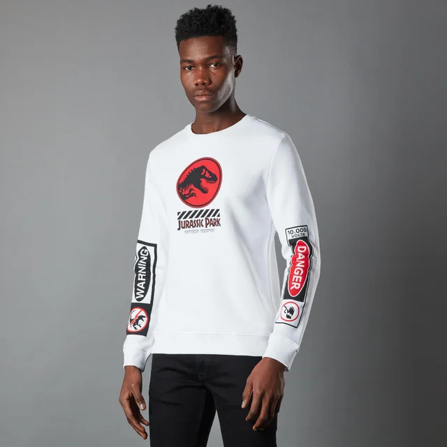 Jurassic Park Primal Warning Unisex Sweatshirt - Weiß