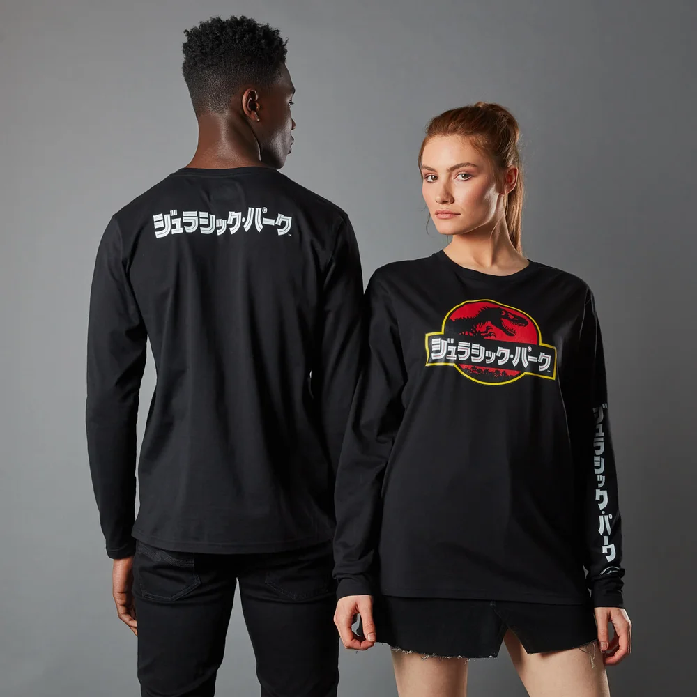 Jurassic Park Primal Kanji Unisex Langarm T-Shirt - Schwarz - S Bild 1