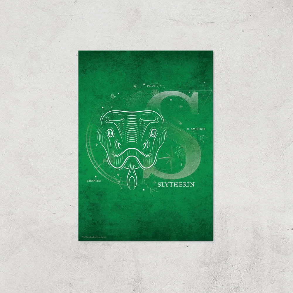 Harry Potter Slytherin Giclee Art Print - A4 - Print Only Bild 1