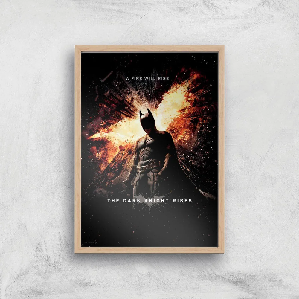 The Dark Knight Rises Giclee Art Print - A2 - Wooden Frame Bild 1